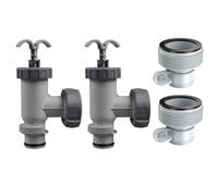 Homeponnew Valve pour pompes de filtre Intex 1500, 2500 et 4000 GPH - Kit de remplacement de valve à piston avec 2 adaptateurs de tuyau de 3,2 cm à 3,8 cm