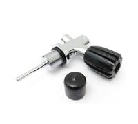 Homeponnew Vanne cylindrique de réservoir en laiton chromé pour plongée, filetage 3/4-14 NPS, 4500 psi, port de soulagement de la pression de sécurité et design anti-explosion