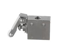Homeponnew Vanne mécanique à 2 positions à 3 voies, vanne de commande pneumatique à levier à rouleau avec port de 8,4 mm, valve directionnelle d'air en alliage TAC2-31V pour automatisation