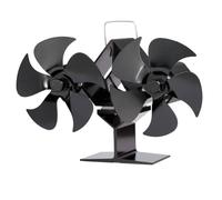 Homeponnew Ventilateur de poêle sans alimentation - Ventilateur de cheminée alimenté par la chaleur pour poêles à bois et tuyaux de cheminée, support magnétique, fonctionnement silencieux