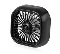 Homeponnew Ventilateur USB pour grille d'aération de voiture avec 3 vitesses de flux d'air réglables, lumière d'ambiance LED colorée, alimentation USB universelle pour refroidissement intérieur de
