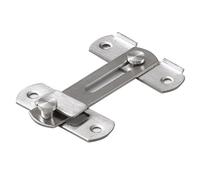 Homeponnew Verrou de porte en acier inoxydable à 180° pour armoire, tiroir, meubles - Verrou coulissant antivol avec tailles 71 x 51 mm et 100 x 70 mm, argenté et noir