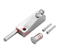 Homeponnew Verrou de porte en alliage de zinc, loquet à mortaise avec mécanisme de rotation automatique et protection anti-corrosion, design antivol dissimulé pour portes battantes en verre encadrées