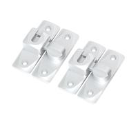 Homeponnew Verrou de porte en aluminium avec rotation antivol à 360° - Loquet de porte coulissante facile à installer pour salle de bain, armoire - Noir, argent (lot de 2)