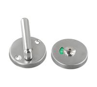 Homeponnew Verrou de porte pour salle de bain, intimité, indicateur en acier inoxydable avec panneau rouge/vert, finition brossée, pour porte de séparation des toilettes publiques (aéroport, gare,