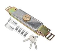 Homeponnew Verrou de porte pour volet roulant pour sécurité domestique, ouverture par le bas en cuivre, ceinture de sécurité avec clé, argent, 285 mm, design antivol pour une meilleure protection