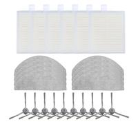 Homeponnew Vyzzle D10 Kit de pièces de rechange pour aspirateur robot avec filtres, serpillères et brosses latérales, compatible avec ILIFE V20, Laresar L10, ROIDMI Eve et ROOK S B