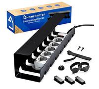 HOMEPROTEK Chemin de Cable Management Bureau pour Une Gestion de câbles ordonnée - Goulotte Passe Cable Bureau Durable - Kit Câble Management Haute Qualité avec Installation Facile (x1 Noir)