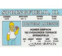 Homer Simpson Driver License ID by Signs 4 Fun