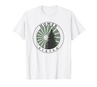 Homère Alaska T-Shirt Graphique avec Valeur, Homme, Blanc, S