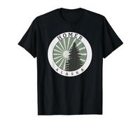 Homère Alaska T-Shirt Graphique avec Valeur, Homme, Noir, S