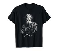 Homère Mythologie Grecque Odyssée Iliade Poète T-Shirt Graphique avec Valeur