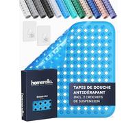 homerella® Tapis de Douche antidérapant Sensible à la Peau 53x53cm, Fixation INCL. | Tapis antidérapant Douche sans BPA | Tapis de Bain antiderapant résistant aux moisissures & Lavable en Machine