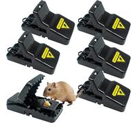 HomeRevel - Lot de 6 pièges à souris réutilisables pour l'intérieur et l'extérieur qui tuent instantanément, rapide, efficace et très sensible