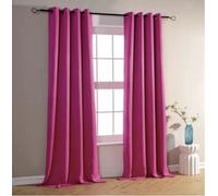 HOMEROKK Lot de 2 Rideaux Occultants 100% Polyester (Fuchsia, 140 X 240 cm)