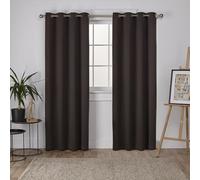 HOMEROKK Lot de 2 Rideaux Occultants 100% Polyester (Noir, 140 X 240 cm)