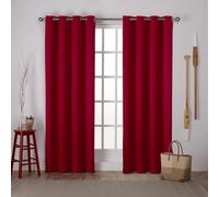 HOMEROKK Lot de 2 Rideaux Occultants 100% Polyester (Rouge, 140 X 240 cm)
