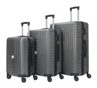 HOMEROKK PARIS Lot de 3 Valises 20"/24"/28" I Coque Rigide en ABS I Serrure à Code I 4 Roues à 360° I (Argent)