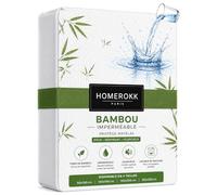 HOMEROKK Protège Matelas Bambou 140 x 190 cm Imperméable et Silencieux I Alèse Respirante Ultra Douce I Protection Anti Taches et Anti Poussière I Lavable en Machine