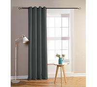 HOMEROKK Rideau Occultant 100% Polyester (Anthracite, 140 X 240 cm)