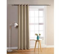 HOMEROKK Rideau Occultant 100% Polyester (Beige, 140 X 260 cm)