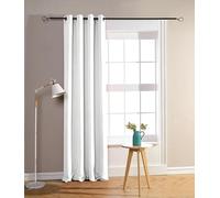 HOMEROKK Rideau Occultant 100% Polyester (Blanc, 140 X 260 cm)