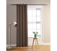 HOMEROKK Rideau Occultant 100% Polyester (Choco, 140 X 240 cm)