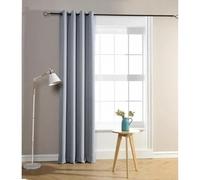 HOMEROKK Rideau Occultant 100% Polyester (Gris Clair, 140 X 240 cm)