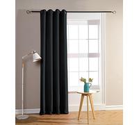 HOMEROKK Rideau Occultant 100% Polyester (Noir, 140 X 240 cm)