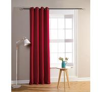 HOMEROKK Rideau Occultant 100% Polyester (Rouge, 140 X 240 cm)