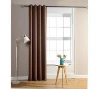 HOMEROKK Rideau Occultant 100% Polyester (Taupe Foncé, 140 X 240 cm)