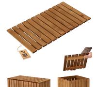 HOMERZO Couvercle en bois - Couvercle - Imperméabilisé - Convient aux pots de fleurs (marron, 67 x 36 cm, vertical)