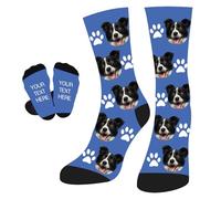 HOME'S FRIEND Personnalisées Chaussettes Avec Photo Et Texte, Chaussette Personnalisé Photo,Cadeaux personnalisés pour hommes femmes,Saint-Valentin Chaussettes amusantes