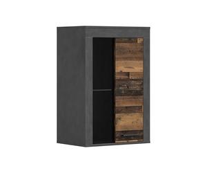 Homes & Jones Vitrine Jam (lxhxp : env. 60x86x35 cm), Coloris Matera/Vieux Bois