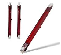 Homesally Ampoule Chauffante Infrarouge, R7S 254mm Ampoule Infrarouge Dimmable, Lampe Chauffante Halogène Rubis, 240V Tubes R7S 1300LM Chauffage Jardin,118mm,500W 3 Packs
