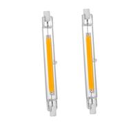 Homesally Ampoule LED R7S 118mm à Intensité Variable, Linéaire LED R7S 118mm 6W équivalent à Une Lampe Halogène 15W, 720LM, 360 Degrés pour Projecteur, Applique Murale,Warm White,118mm 6W 2Pcs