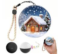 Homesally Boule Mémoire 7 cm, Sphère Cristal 3D avec Lecture Vidéo, Décoration Personnalisée avec Vidéos et Photos pour Noël Anniversaire,Noir,Basic