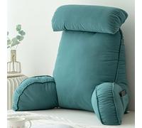 Homesally Oreiller de Lecture avec Accoudoirs,Coussin de Soutien du Dos Parfait,Idéal pour Une Utilisation sur Les Lits et Les canapés,pour Regarder la télévision ou Lire,Bleu