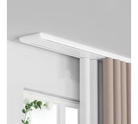 Homesally Rail à Rideaux Tringle Rideau Double Rideau Rail Plafond Aluminium Tringle à Rideaux Silencieuse à Rails à Double Rangée pour Chambre à Coucher ou Hôpital Salon,Blanc,3.4m/11.2ft