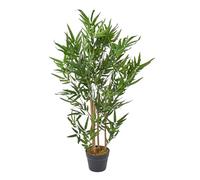 HOMESCAPES Bambou Arbre Artificiel feuillu en Pot, 95 cm