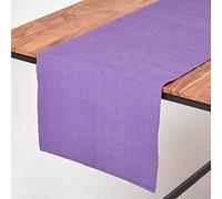 HOMESCAPES Chemin de Table Violet, Linge de Table Tissu en 100% Coton uni, 44 x 178 cm