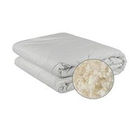 HOMESCAPES Couette Chaude en Laine, Couette Naturelle thermorégulatrice et Anti acarien, Couette 220x260 cm