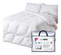 HOMESCAPES Couette d'hiver - Plumes de canard & duvet, classe de chaleur 4, 135 x 200 cm