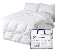 HOMESCAPES Couette Hiver 260x220 cm, Couette Chaude en Plumes et Duvet de Canard, 13.5 Tog