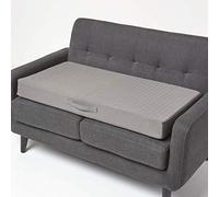 HOMESCAPES Coussin d’Assise pour canapé 2 Places, Coussin rehausseur déhoussable en Coton, Gris foncé, 100 x 50 x 10 cm