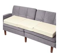HOMESCAPES Coussin d’Assise pour canapé 3 Places, Coussin rehausseur déhoussable en Coton, Beige, 150 x 50 x 10 cm
