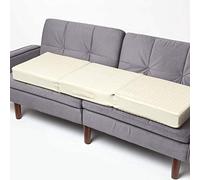 HOMESCAPES Coussin d’Assise pour canapé 3 Places, Coussin rehausseur déhoussable en Coton, Beige, 150 x 50 x 10 cm