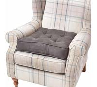 HOMESCAPES Coussin d’Assise rehausseur, Coussin de Sol en suédine Gris foncé, 50 x 50 x 10 cm
