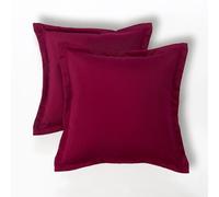 HOMESCAPES Coussin d’extérieur imperméable Bordeaux, Coussin de Jardin carré 45x45 cm, Décoration Jardin extérieur - Lot de 2 Coussins pour Salon de Jardin