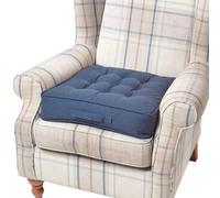 HOMESCAPES Coussin d'assise rehausseur en Coton carré 50 x 50 cm - Bleu